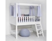 Sanders Bett halbhohes Kinderbett mit Himmelgestell Fanny 90x160 cm