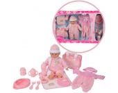 Simba Puppenset Babypuppe 30 cm mit Zubehör Mädchen (Rosa) [Kinderspielzeug]